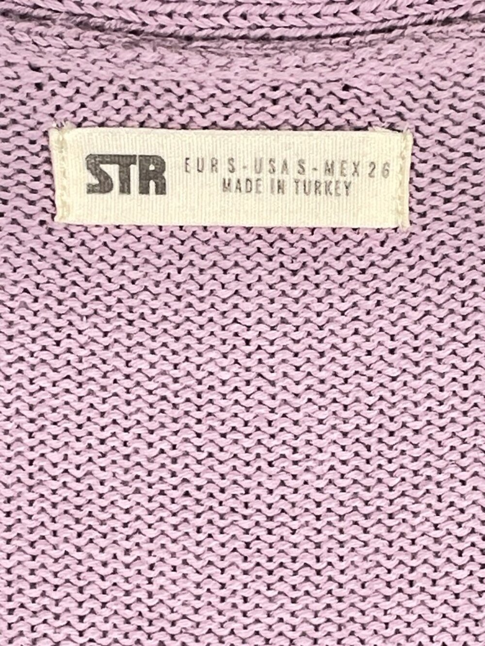 STR Argyle Button Front Sweater Vest Lavender Green Preppy Y2K S Made Turkey - Picture 9 of 9